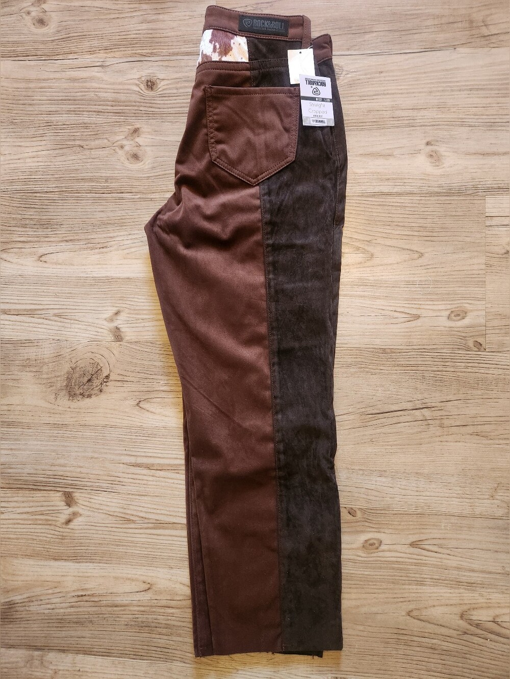 NWT Rock & Roll Cowgirl Cowhide Capris  27x25 - Picture 5 of 8